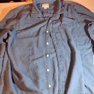 Men's American Eagle flannel blue button down shirt XL, Very thick and warm